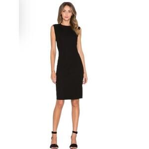 Vince‎ Black Sleeveless Sheath Dress M Minimalist Career Corpcore Quiet Luxury